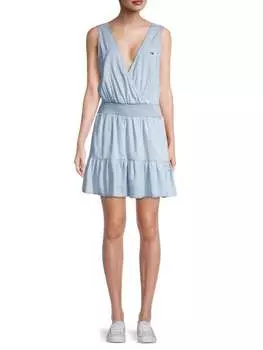 Присборенный комбинезон без рукавов Tommy Jeans Sky wash