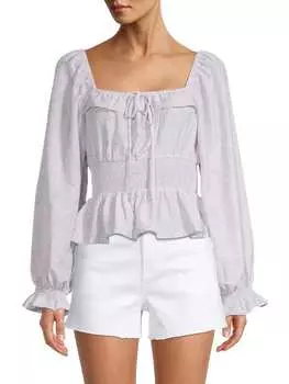 Присборенный топ rusalina Jacquie The Label Lilac