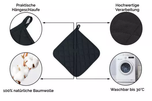 Приставки набор Zollner, черный