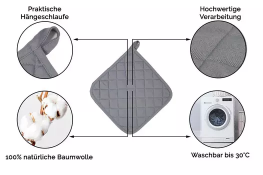 Приставки набор Zollner, серый