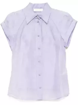 Приталенная блузка Crush ZIMMERMANN, фиолетовый