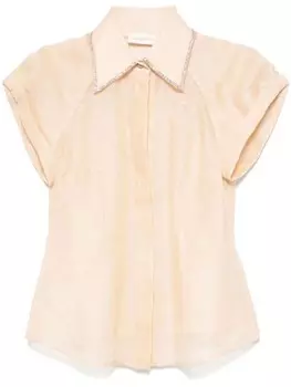 Приталенная блузка Eden ZIMMERMANN, нейтральный цвет