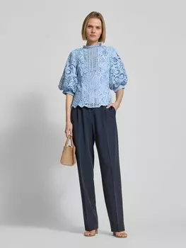 Приталенная блузка-рубашка с воротником-стойкой, модель «LANLY» Copenhagen Muse, светло-голубой