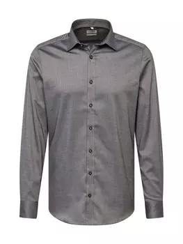 Приталенная деловая рубашка OLYMP, оливковый