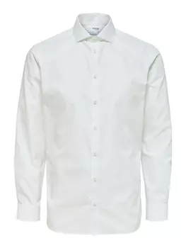 Приталенная деловая рубашка SELECTED HOMME Ethan, натуральный белый