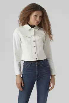 Приталенная джинсовая куртка Vero Moda, белый