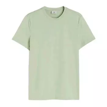 Приталенная футболка H&M Fit Pima Cotton, фисташково-зеленый