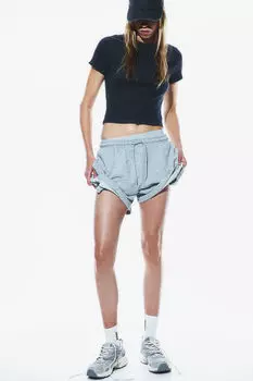 Приталенная футболка H&M, серый