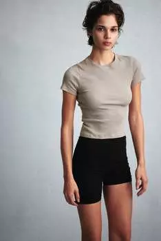Приталенная футболка H&M, серый
