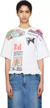 Приталенная футболка Marine erre Upcycled hirred Marine Serre, белый