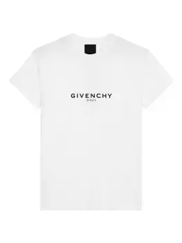 Приталенная футболка с логотипом и короткими рукавами Givenchy, белый