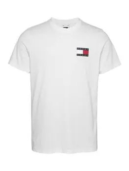 Приталенная футболка с логотипом с коротким рукавом Tommy Hilfiger, белый