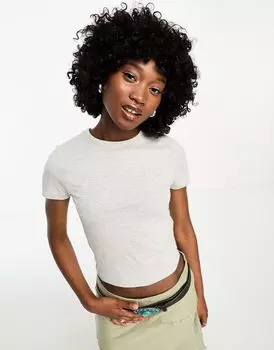 Приталенная футболка серого меланжевого цвета COLLUSION