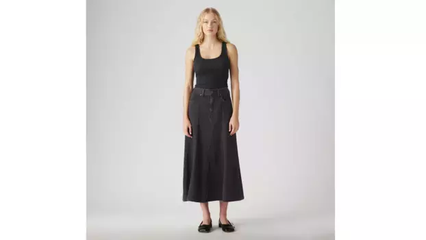 Приталенная и расклешенная юбка Levi's, черный
