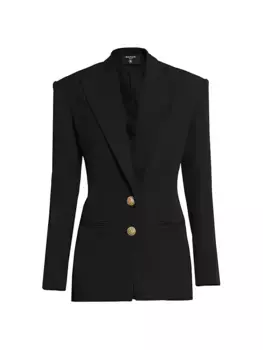 Приталенная куртка на двух пуговицах Balmain, черный