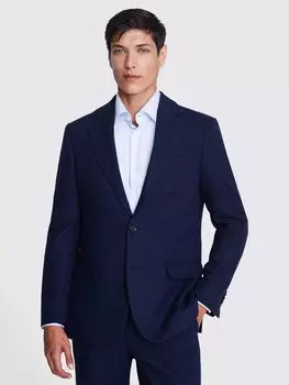 Приталенная куртка с узором в елочку Moss, чернила