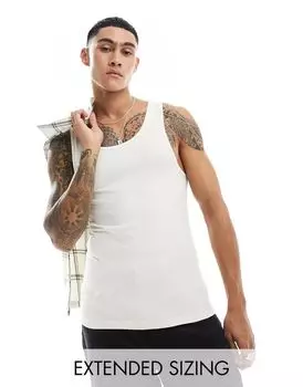 Приталенная майка цвета экрю ASOS DESIGN