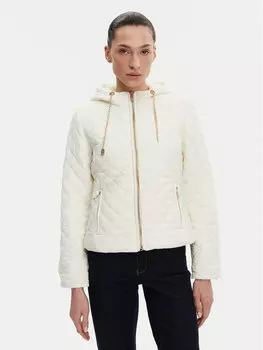 Приталенная переходная куртка Fracomina, экрю