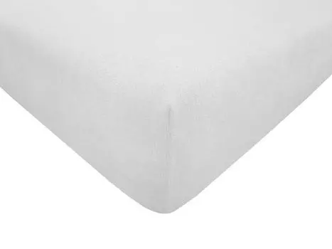Приталенная простыня махра: цвет махры - белый, размер - 180-200х200 см DUKAL