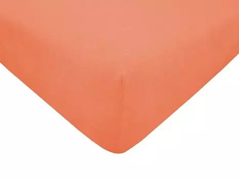 Приталенная простыня махровая: цвет махры - оранжевый, размер - 140х200 см DUKAL