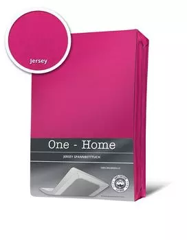 Приталенная простыня розово-пурпурная 140 х 200 см - трикотаж 160 х 200 см One-Home