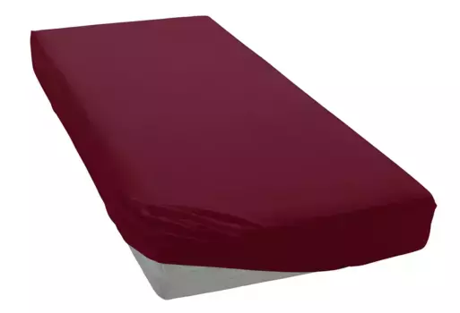 Приталенная простыня Вellana "Mako-Jersey" хлопковая 140-160х200 см, 1 шт., цвет bordeau