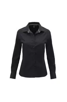 Приталенная рубашка Friday с длинными рукавами Premier, черный