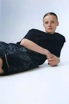 Приталенная рубашка H&M, черный