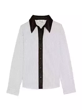 Приталенная рубашка Isolde с контрастным воротником Callas Milano, белый