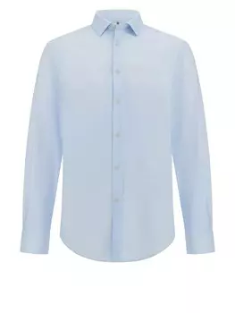 Приталенная рубашка на пуговицах Boggi Milano, светло-синий
