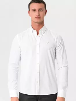 Приталенная рубашка на пуговицах By Diess Collection, белый