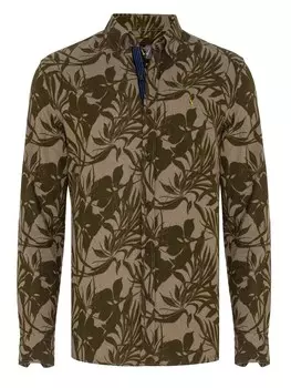 Приталенная рубашка на пуговицах By Diess Collection, цвет mottled green