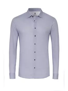 Приталенная рубашка на пуговицах DESOTO, цвет Blue/White