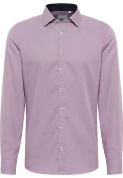 Приталенная рубашка на пуговицах ETERNA, фиолетовый