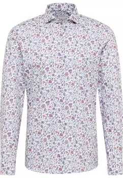 Приталенная рубашка на пуговицах ETERNA, лавандовый