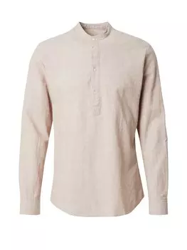 Приталенная рубашка на пуговицах JACK & JONES JJBREEZE, бежевый