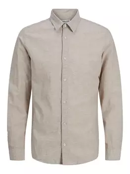 Приталенная рубашка на пуговицах JACK & JONES JJEBreeze, цвет mottled beige