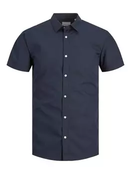Приталенная рубашка на пуговицах JACK & JONES JOE, темно-синий