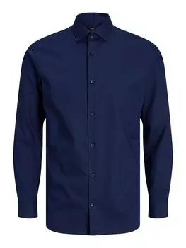 Приталенная рубашка на пуговицах JACK & JONES JPRBLAParker, темно-синий