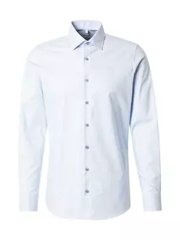 Приталенная рубашка на пуговицах OLYMP, цвет Blue/Light blue