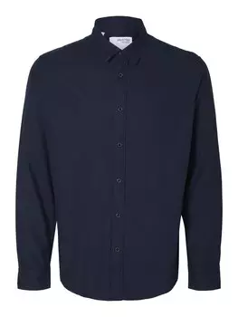 Приталенная рубашка на пуговицах SELECTED HOMME SLHOwen, темно-синий