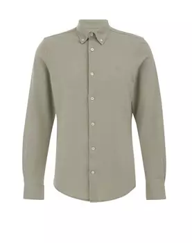 Приталенная рубашка на пуговицах WE Fashion, пастельный зеленый