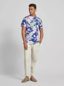 Приталенная рубашка поло с узором по всей поверхности Polo Ralph Lauren