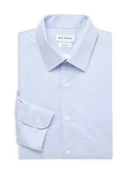 Приталенная спортивная рубашка-фулар Bill Blass, темно-синий