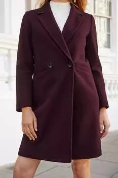 Приталенное двубортное пальто Friends Like These, красный