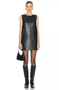 Приталенное мини-платье без рукавов Norma Kamali, черный