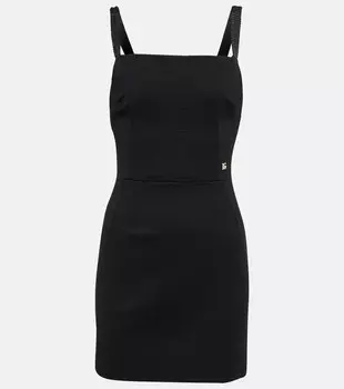 Приталенное мини-платье с квадратным вырезом DOLCE&GABBANA, черный