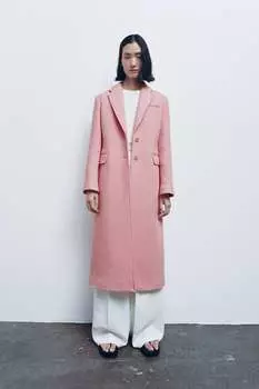 Приталенное пальто – ограниченная серия ZARA, розовый
