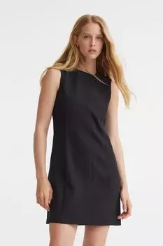 Приталенное платье без рукавов H&amp;M, черный