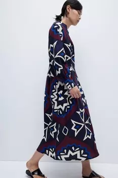Приталенное платье блузка H&M, красный